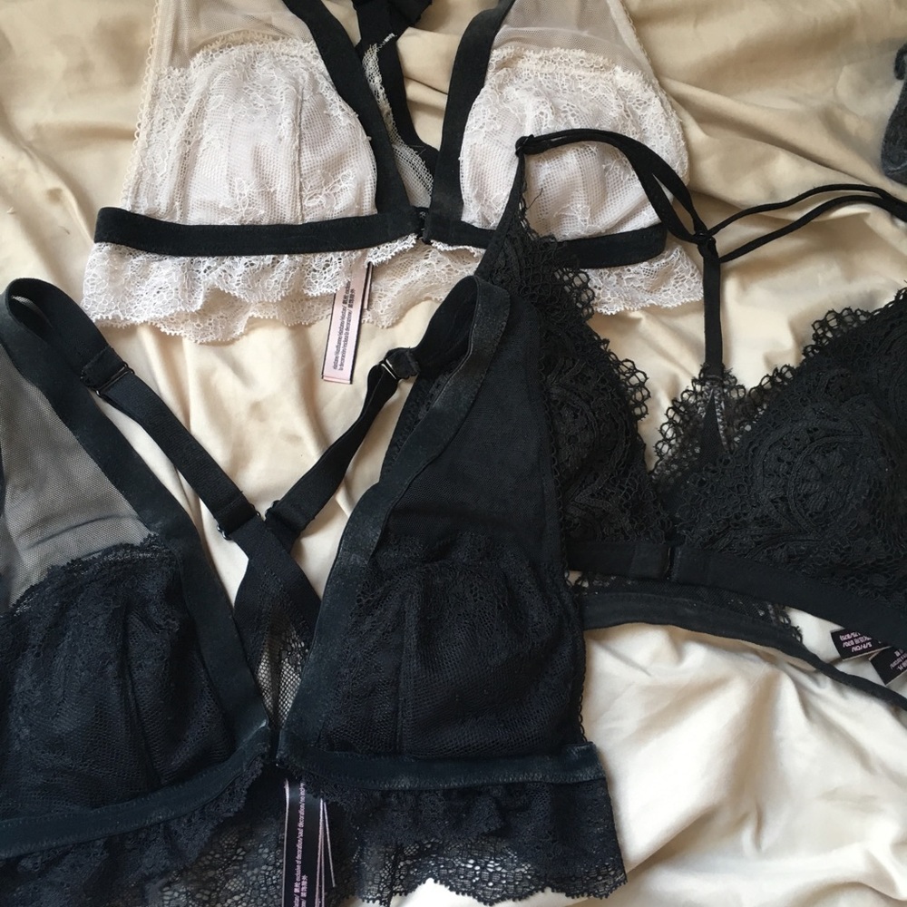 3 Victoria secret bralettes